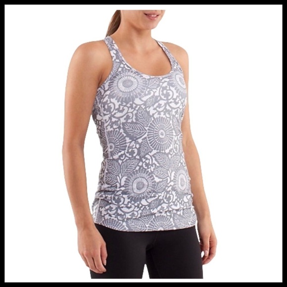 LULULEMON Cool Racerback Tank in Beachy Floral Fossil - Picture 1 of 5
